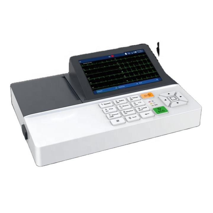 Amain OEM / ODM Usine Prix bon marché de Zoncare 12 canaux 5 pouces Digital Portable Ecg Cardiograph dispositifs de premiers secours