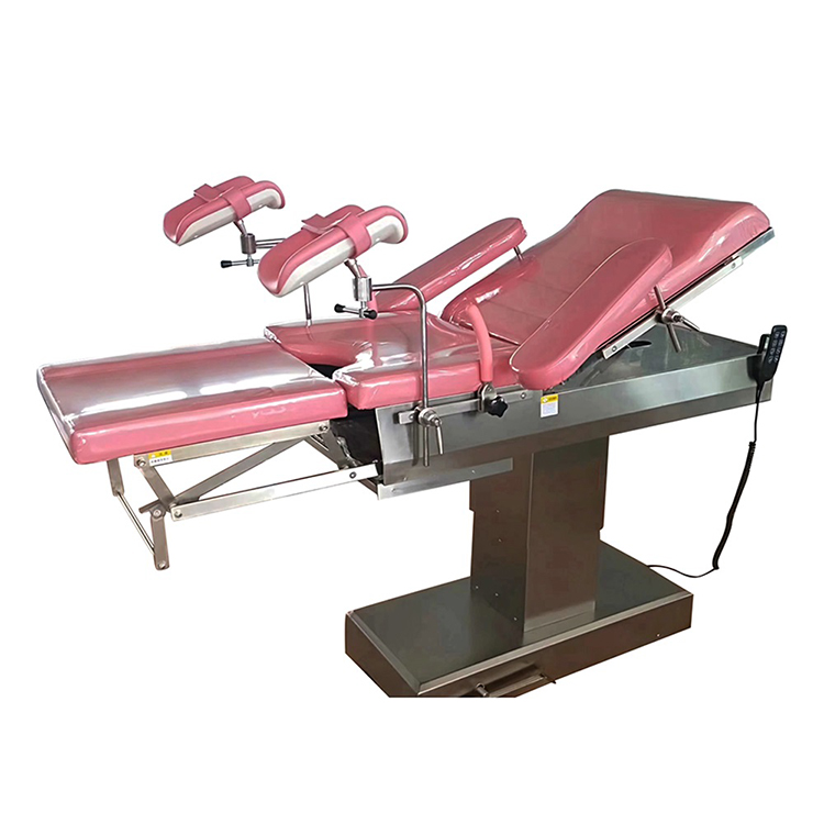 Instrumentos de mesa de operación médica eléctrica de rendemento estable Amain con altura axustable para xinecoloxía