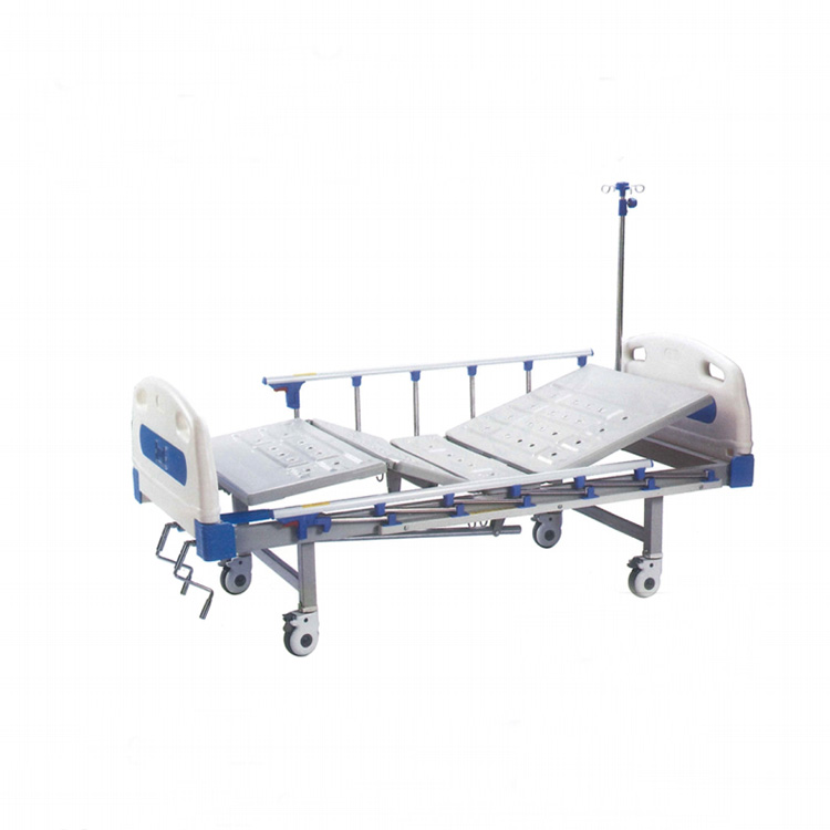 Cama de hospital manual simple de 2 funcións e 2 manivelas